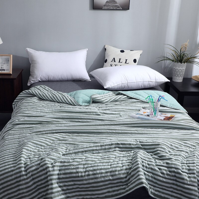 Vasket bomuld utrykt plaid sommerkøler hudvenlig børneklimaanlæg sommer tynd quilt quilt kerne  lb62702