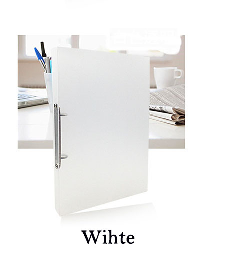 Ezone  a4 plastikmappe 5 farver gennemsigtig løsbladet bindemappe kontorskolefil lommeskole kontorforsyning: Hvid