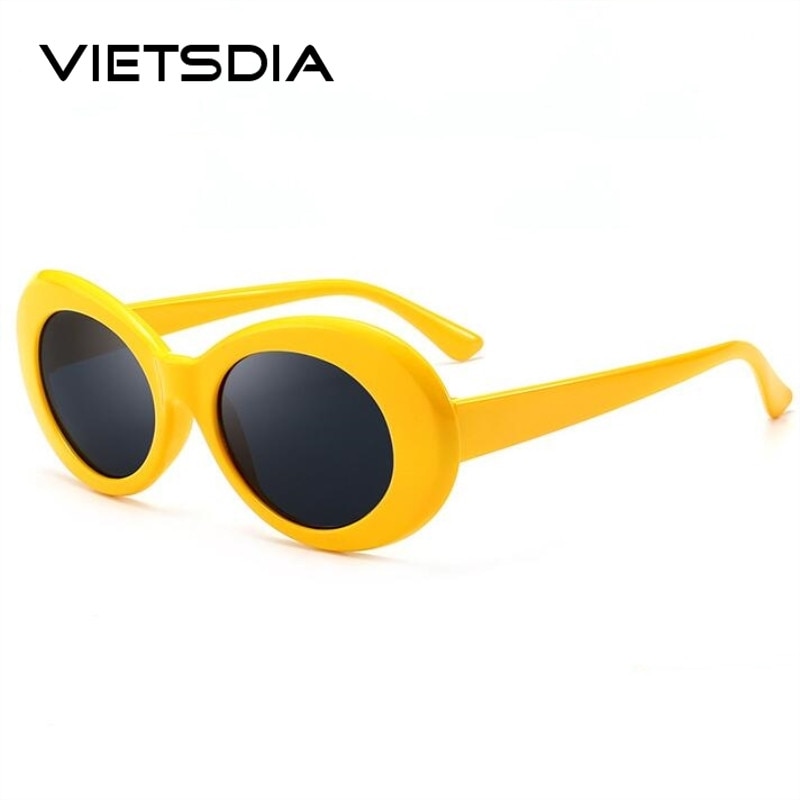 Classic clout goggle kurt cobain briller ovale damer solbriller vintage retro solbriller til kvinder  uv400 gafas de sol 9750