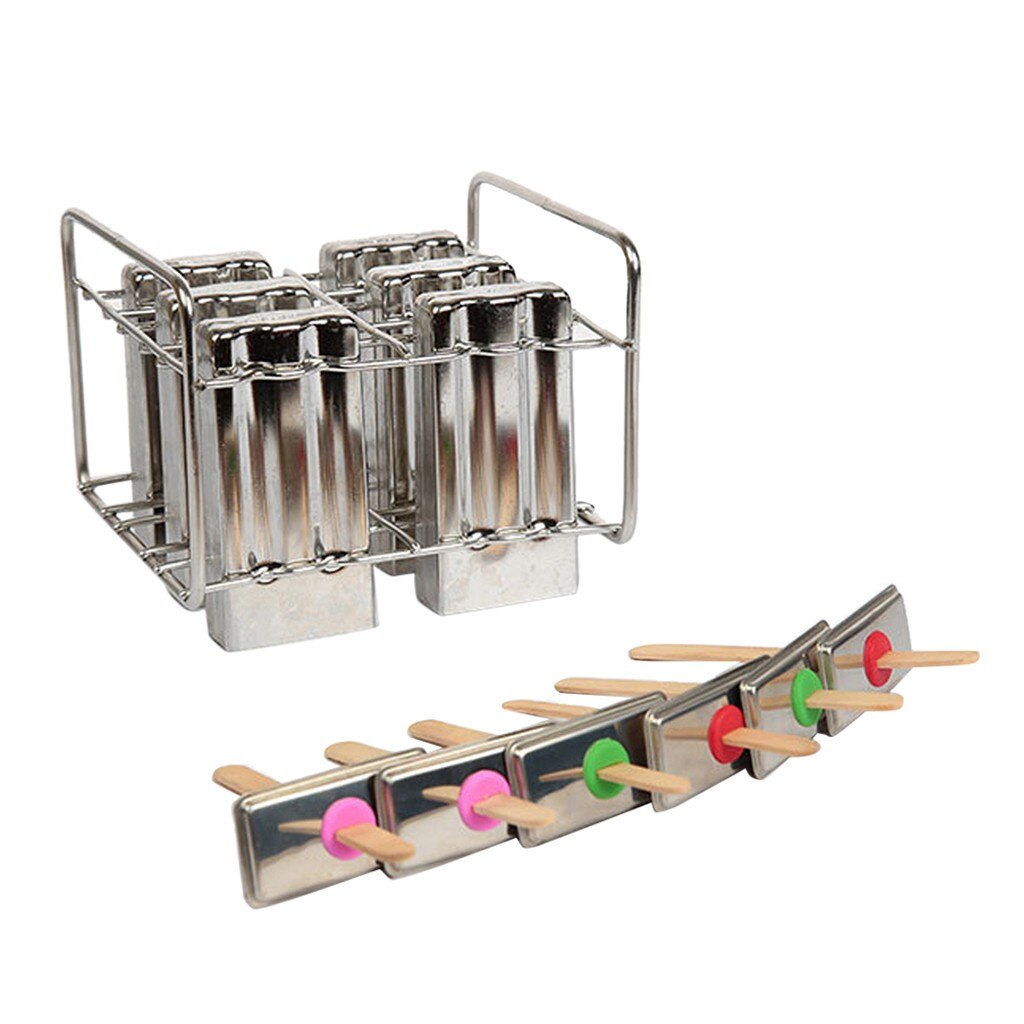 Stainless Steel Popsicle Mold Rack Ice Lolly Mold Popsicle Maker Homemade Ice Cream Mold with Popsicle Holder