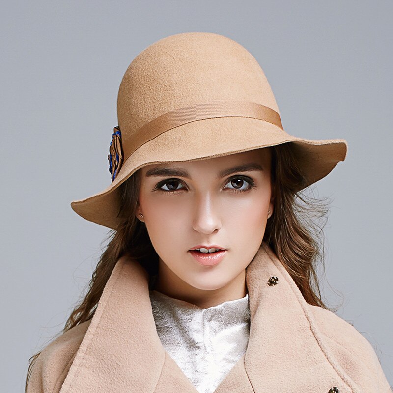 Korte britse fedora hoed wollen wol vintage dames hoeden koreaanse herfst winter muts dames warme retro mutsen  h6755: Default Title