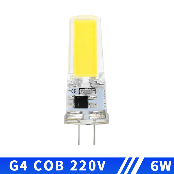 Mini bombilla LED de 12V, CA/CC, 220V, E14, 3W, 6W, 9W, ángulo de haz Dimable, reemplazo de halógeno para luces de araña de cristal, G4, G9, 10 piezas: YELLOW / Luz natural