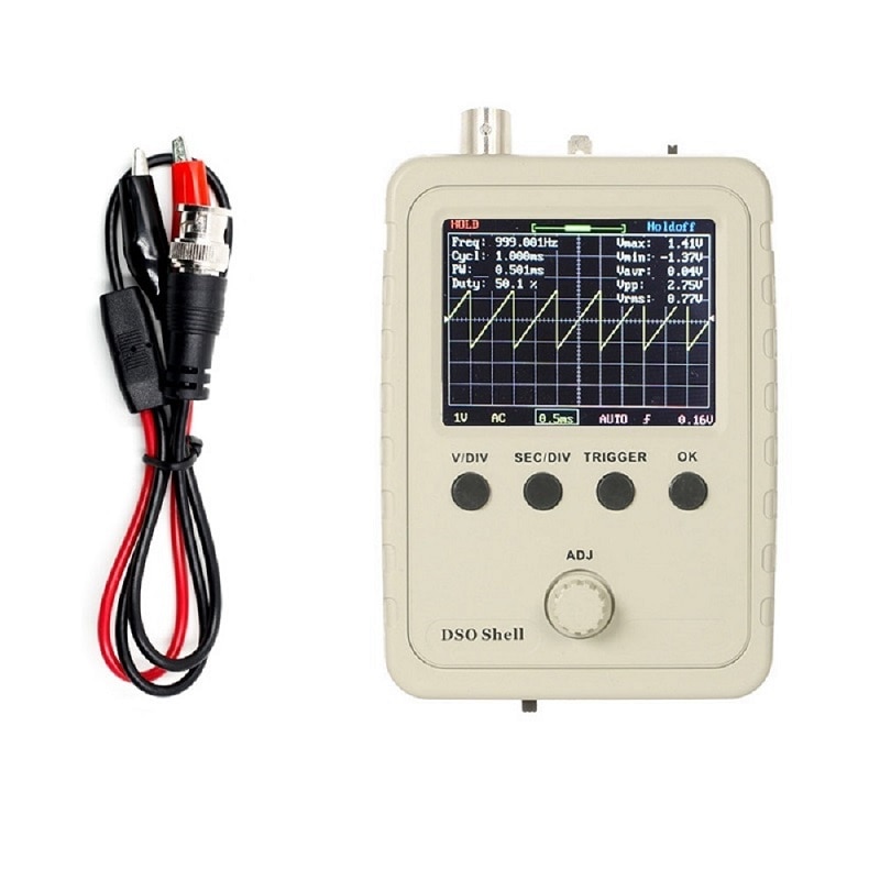 Portable Mini Digital Oscilloscope Touch Contact Screen Portable USB Oscilloscope Interface 2MHz 5Msps standard probe