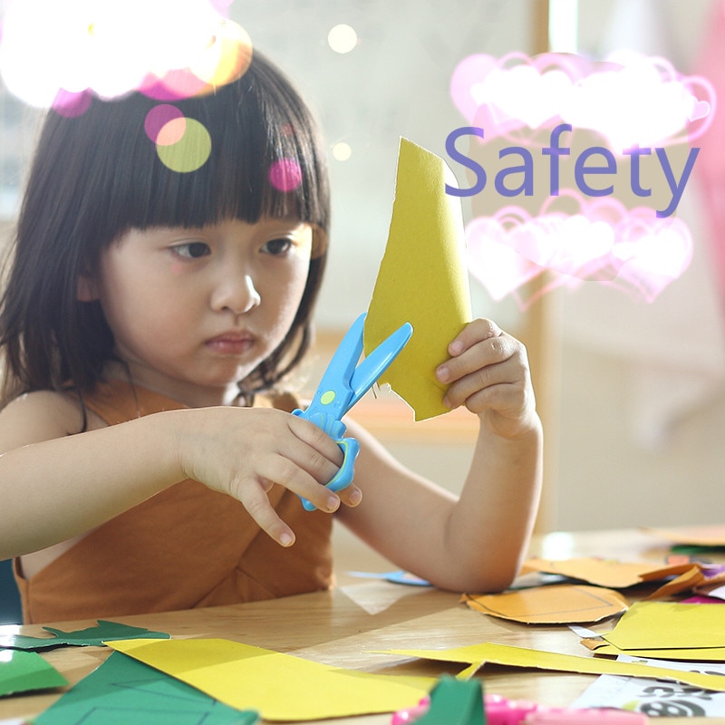 Children's scissors Kindergarten manual safety multi-function scissors Student scissors Cute Paper child safety scissors plastic