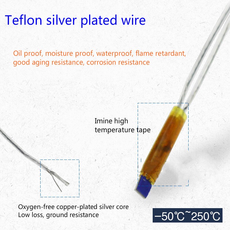 PT100 platinum thermal resistance temperature sensor Waterproof PT1000 Temperature Sensor PT1000 High temperature probe