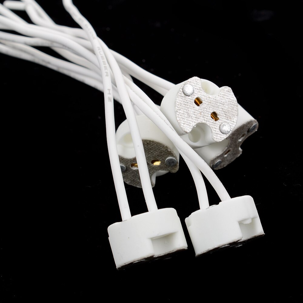 5/ 10 stk led pærer holder base fatning  mr11 mr16 gu5.3 g4 leder stik halogen