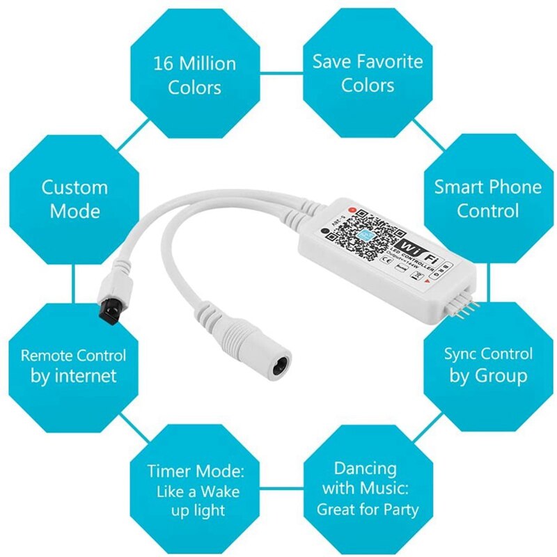 Rgb Led Wifi Controller Bluetooth Wifi Led Controller Voor 5050 2835 WS2811 WS2812B Led Strip