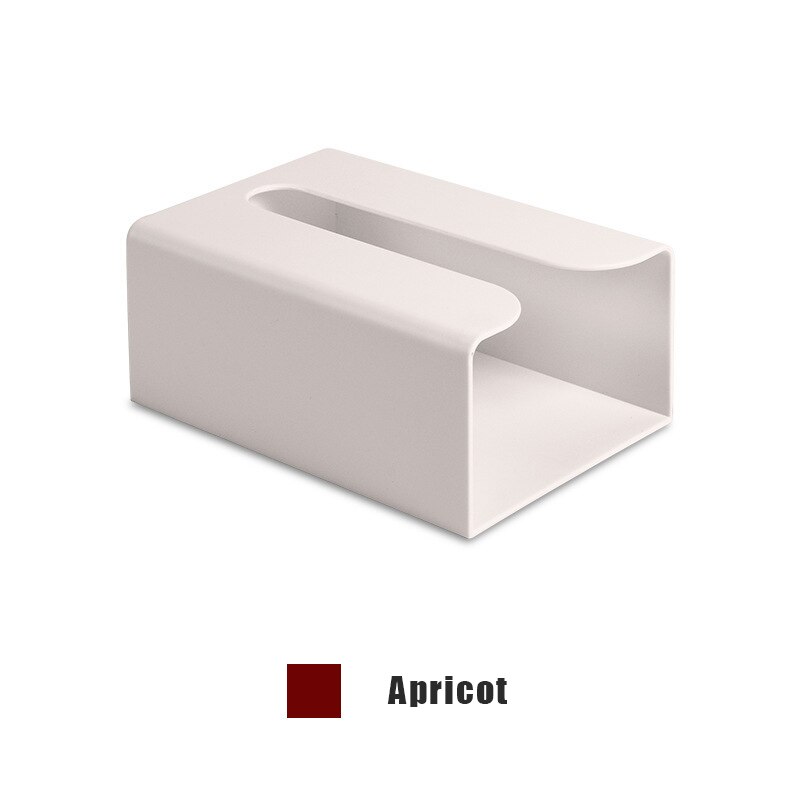 Suporte de papel higiênico dispensador caixa de tecido rack de armazenamento simples para banheiro cozinha casa de parede-montagem portátil higiênico: Apricot