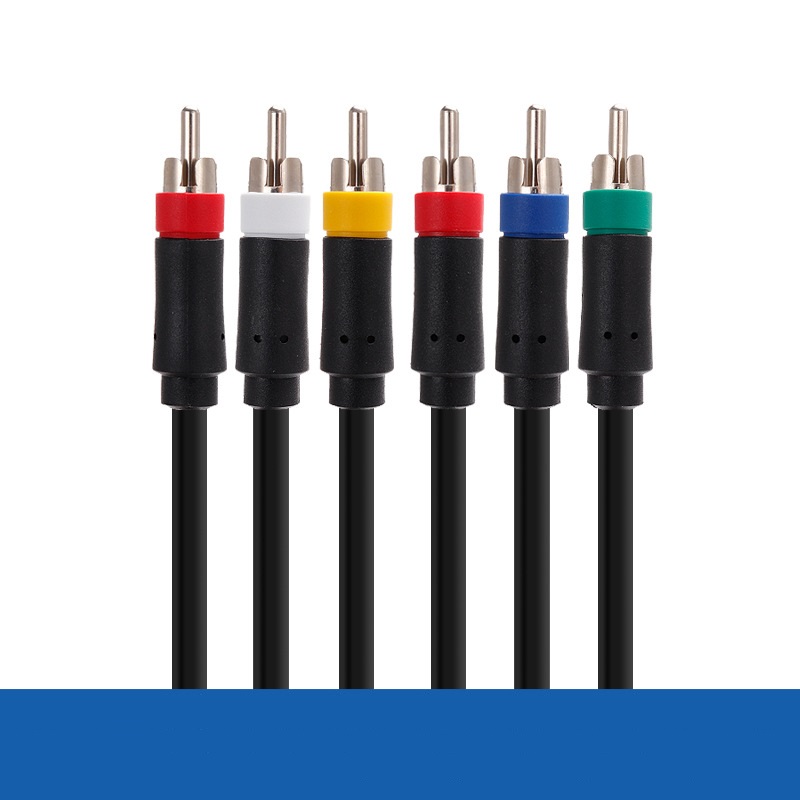 3 in 1 Component AV Cable for PS2/3 for Wii for Xbox360 for Wii U Black