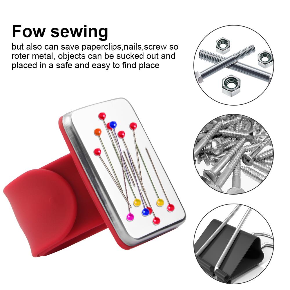 Pin-Soporte de cojín magnético para costura, pulsera de silicona con 3 colores