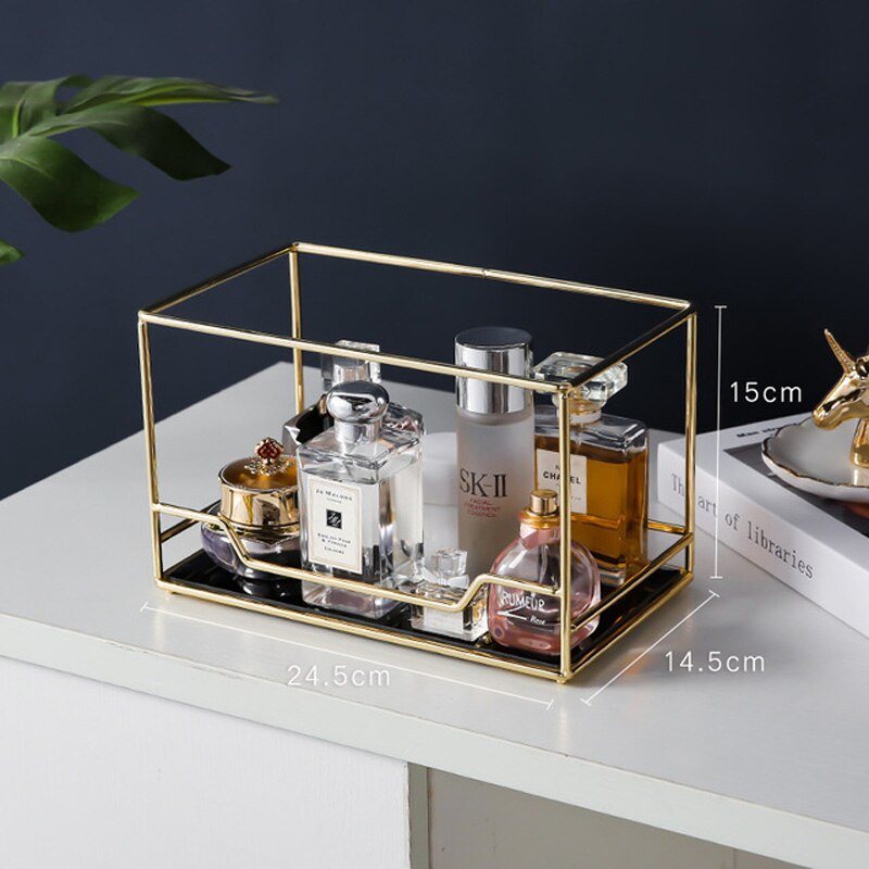Desktop Cosmetic Storage Combined Skin Care Products Finishing Storage Box Rotatable Cosmetic Box Jewelry Storage Box: style 1