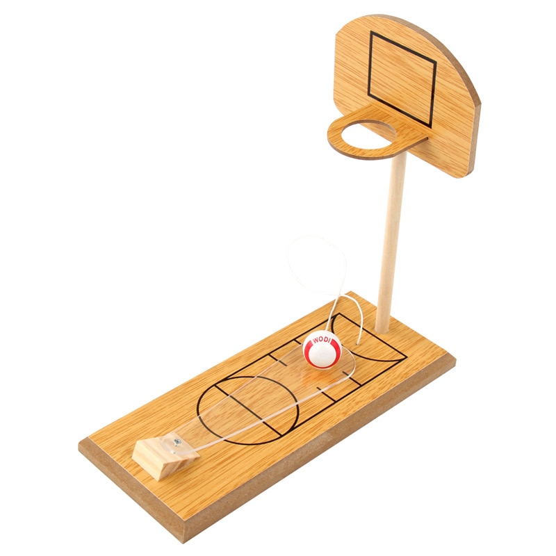 Kinderen Creatieve Decompressie Speelgoed Kids Mini Houten Bordspel Desktop Speelgoed Basketbal Game