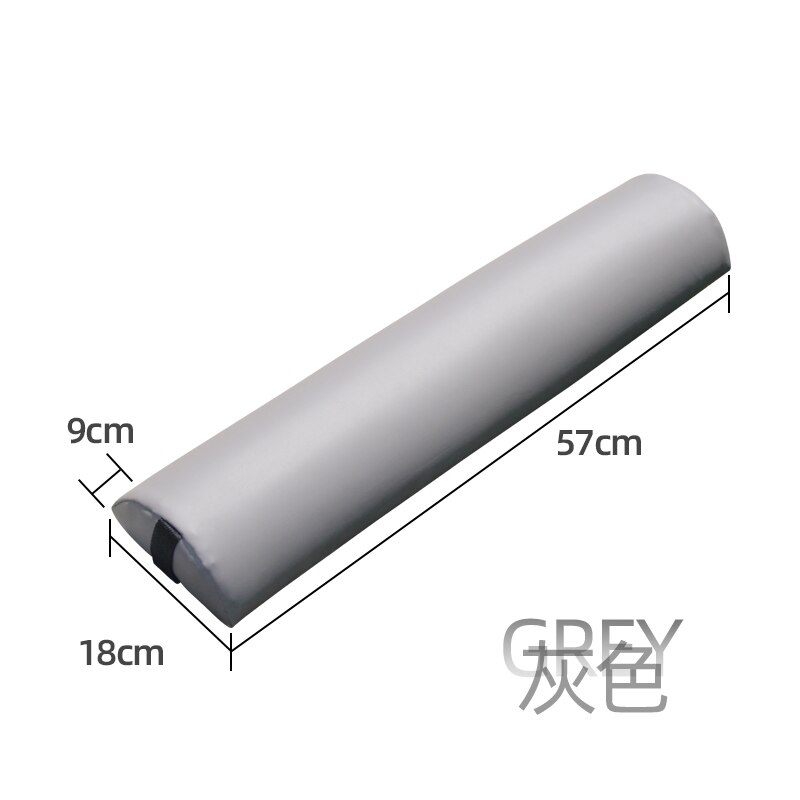 Half Moon Bolster Semi-Roll Pillow Ankle Knee Support Leg Elevation Back Lumbar Neck Pain Relief Density Foam Massage Bed Table