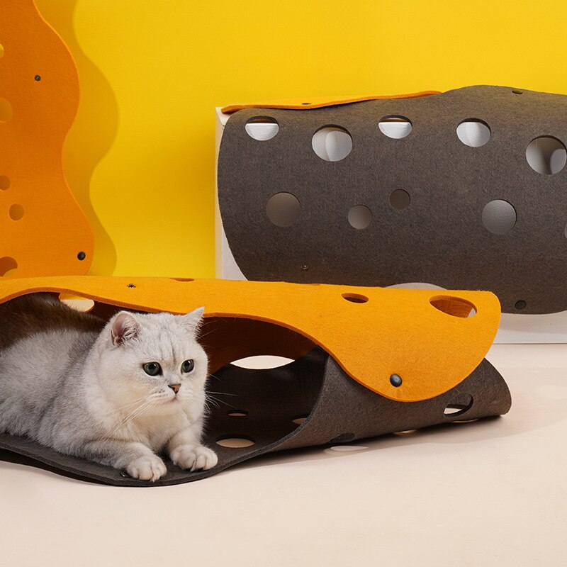 Juguete de túnel para gatos DIY-tubo plegable para gatos, combinación de nido, juguete interactivo para mascotas, adecuado para gatitos, conejos y cachorros