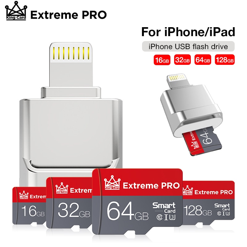 OTG Converter for Lightning to micro SD TF Adapter Plug&Play Adapter Mini Card Reader Smart Memory Card Reader 2 in 1 For iOS