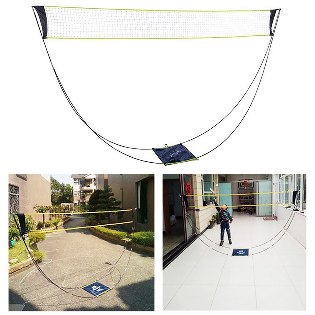 Portable Badminton Net With Stand Indoor Outdoor Easy Install Beach Volleyball Net Removable Tennis Mesh