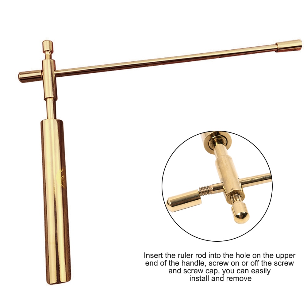 21x17cm cuivre tige d'aile Feng Shui sonde outil détachable détecteur de métaux extérieur portable