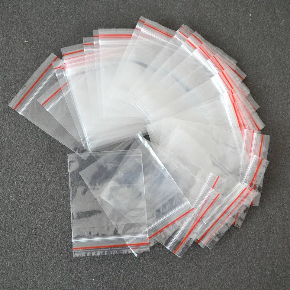 7 maat 100pcs Clear Hersluitbare Plastic Zip lock Bag Kleine mini Ziplock Zakken 4x6 5x7 6x8 7x10 8x12 9x13 10x15cm