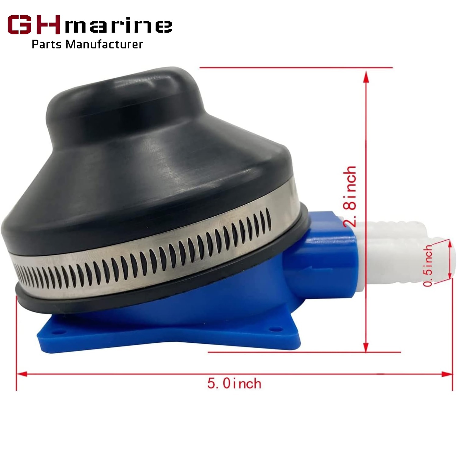 Marine Foot Water Pump Suitable for 1/2'' Flexible Hose Rubber & Nylon Marine RV Boat Galley Toilet Wash Basin