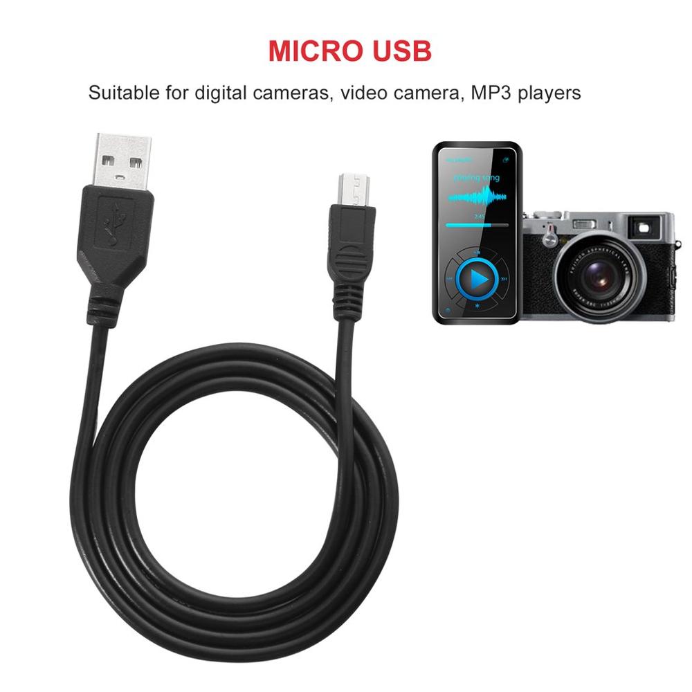 High-Speed 80Cm Usb 2.0 Male A Naar Mini B 5-Pin Oplaadkabel Voor Digitale camera 'S -Swappable Usb Data Charger Kabel Zwart
