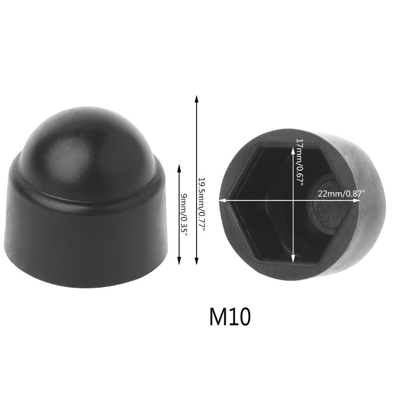 10Pcs M6 M8 M10 M12 Bolt Nut Dome Protection Cap Covers Exposed Hexagon Plastic