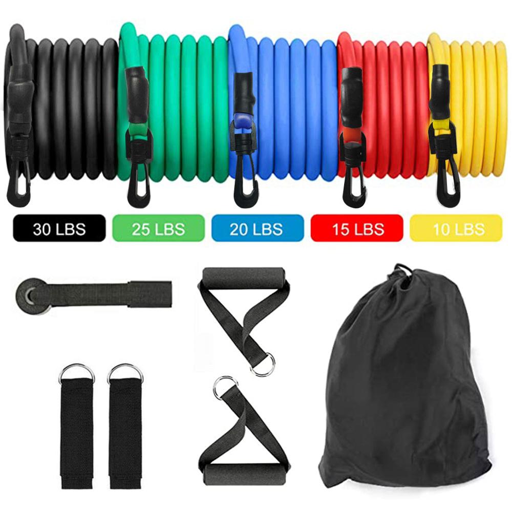 Fitness Resistance Bands - Resistance Band Handles Resistance Bands Workout, Exercise Resistance Band Set With Extra Door Anchor