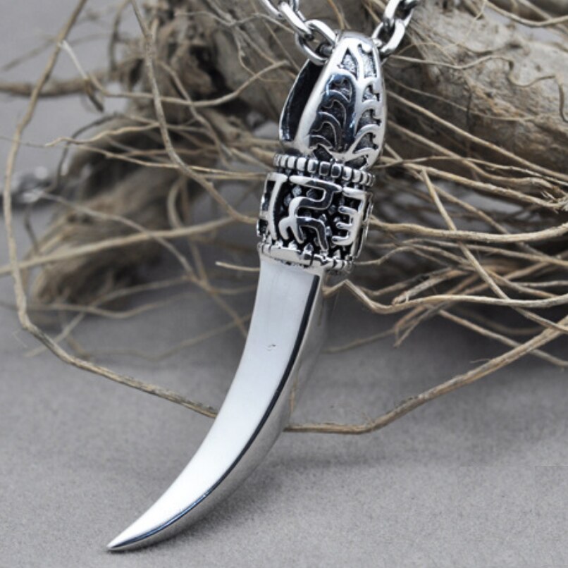 Pure Silver Thai Silver Spike 925 Silver Pendant For Men Male Vintage Body S925 Jewelry (HY)