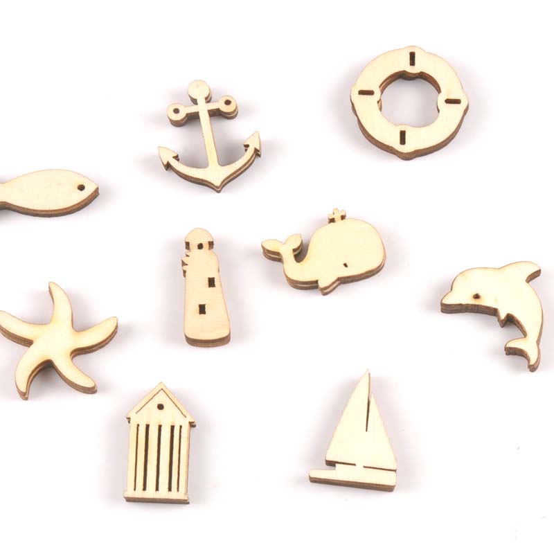 Gemengde Beer/Fopspeen/Eend/Bib Unfinished Houten Ornament Voor Kid Verf Scrapbooking Diy Carfts Hout Home Decor arts 20Pcs M2152: M2153