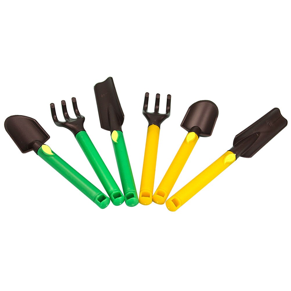 3pcs Kids Gardening Tools Kit Plastic Safe Gardening Tools Trowel Rake Shovel --M25
