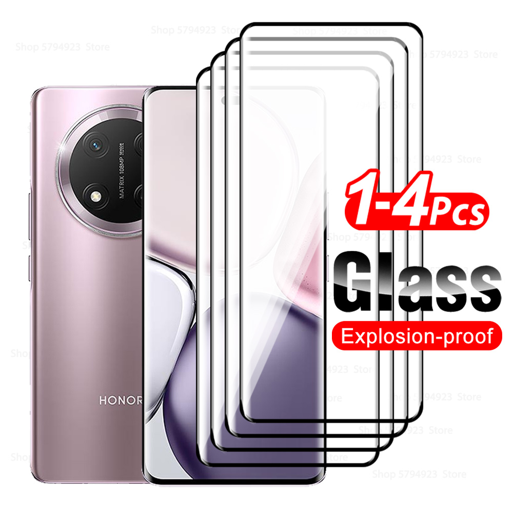 1-4Pcs For Honor X9c X9b X9a 5G Tempered Glass Protector For Honor X9 a b c HonorX9c x 9 c Curved Front Screen Protective Glass