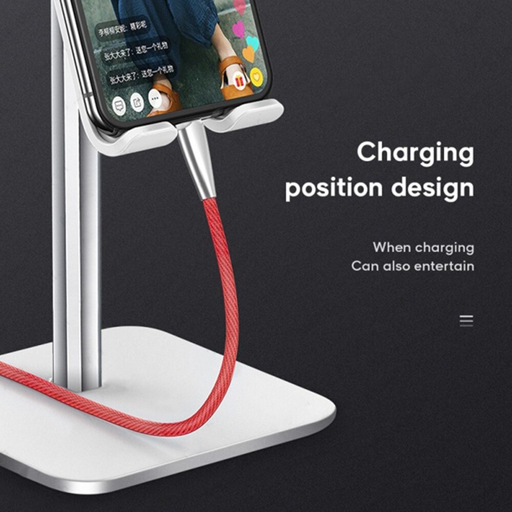 Desktop Metalen Mobiele Telefoon Houder Lui Persoon Passen Mobiele Telefoon Ondersteuning Tablet Universal Mini Maat Live Tv Stand Zwart Zilver