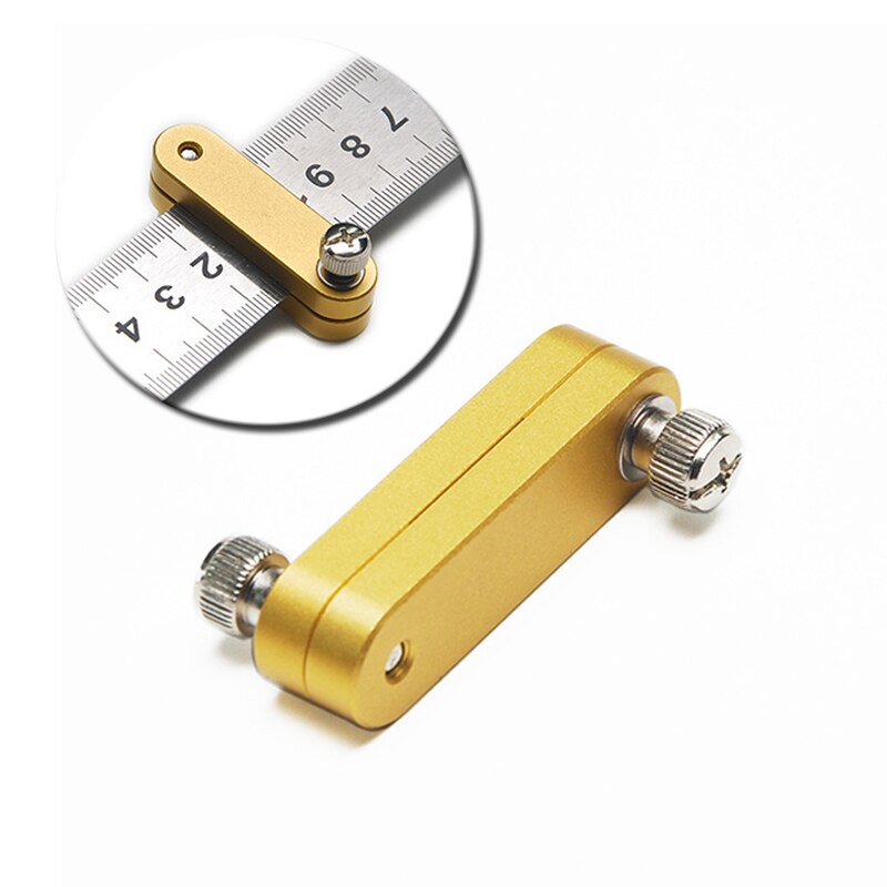 Steel Ruler Positioning Block Woodworking Scribe Drawing Mark Line Gauge Carpenter DIY Measuring Tool Angle Scriber Line