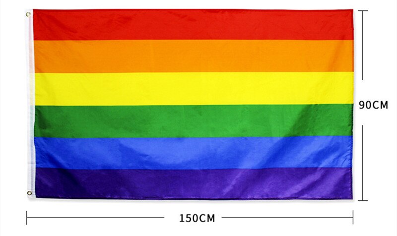 150x90cm Huge Giant Large Rainbow Gay Pride Flag – Vicedeal