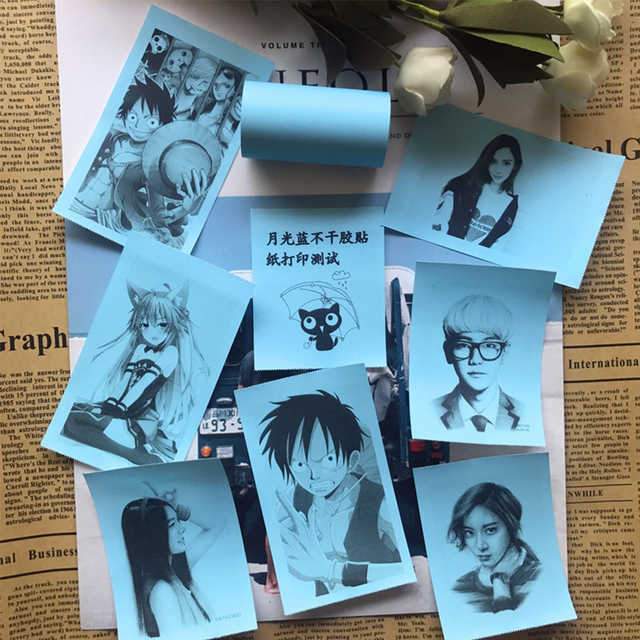 Printable Sticker Paper Roll Self-Adhesive Thermal Paper for PeriPage A6 Thermal Printer PAPERANG P1/P2 Mini Photo Printer: Green