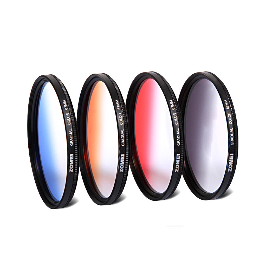 Zomei Ultra Slim Camera filtro colore graduato gradiente densità neutra Kit lenti filtro blu arancione grigio 52/55/58/67/72/77/82mm