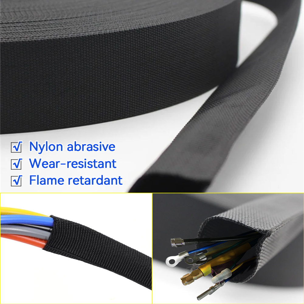 25FT 27mm Nylon Protective Sleeve Sheath Cable Cover Welding Tig Torch Hydraulic Hose Soldering Welding Supplies Tools