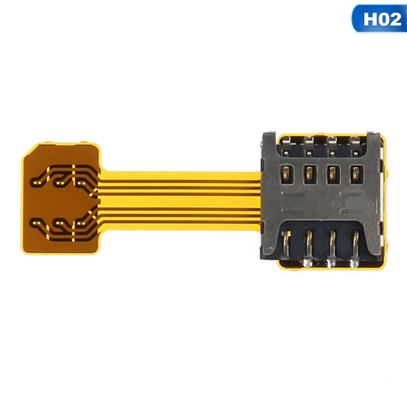 Adaptateur de carte Sim hybride universel TF double adaptateur de carte SIM Micro SD Extender Nano Cato téléphone Android pour Xiaomi pour HuaWei: H02 nano to micro