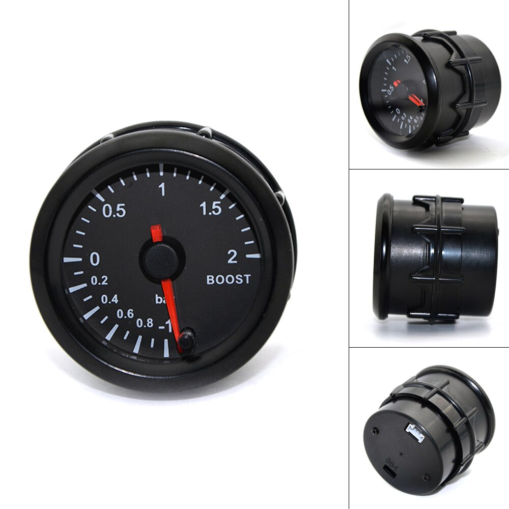 2" 52mm 7 Farben LED Schub/Wassertemperatur/Öltemperatur/Öldruck/Voltmeter/Luftkraftstoffverhältnis/ETT/Tachometer U/min Autoanzeige + Messgerät Hülsen