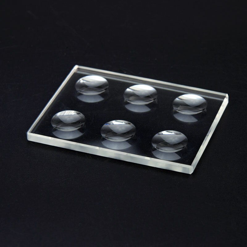 Puits multiples en verre optique de lame de Microscope biologique de cavité Concave circulaire d'épaisseur de 5MM facultatifs