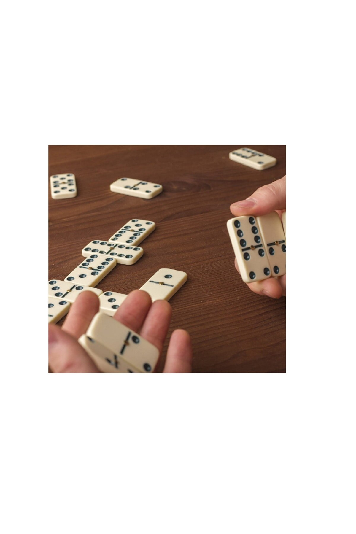 Juego de dominó de madera en Caja 2 li, hueso