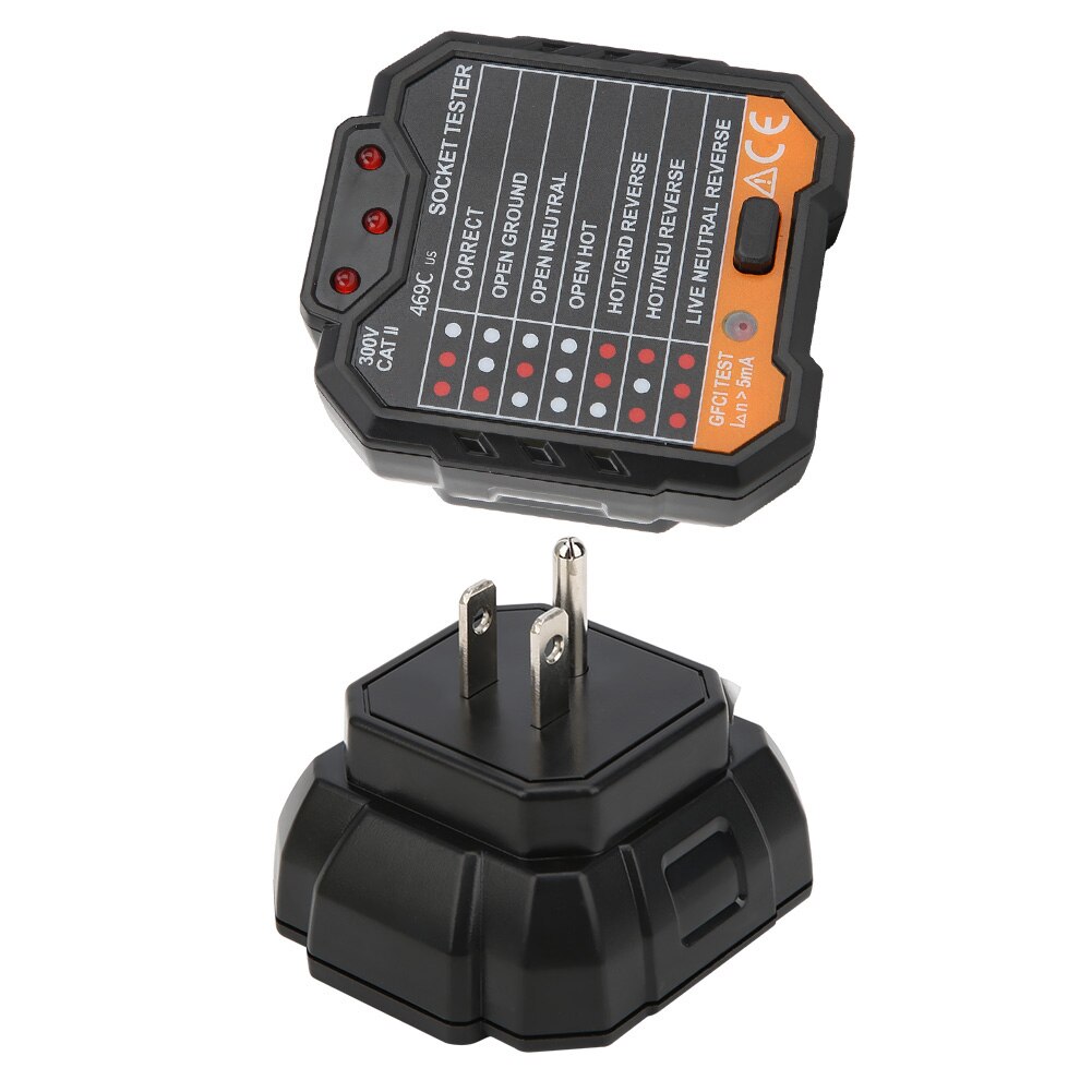 Circuit Breaker Finders Digital Display Socket Tester Electric Mains Fault Checker Analyzer EU Plug 48 to 250V