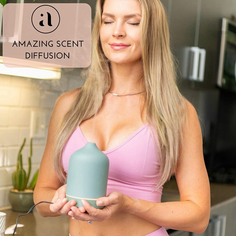 Ceramic Diffusers for Essential Oils Aromatherapy Diffuser for Home and Office - 3 in One Diffuse, Humidify and Ionize