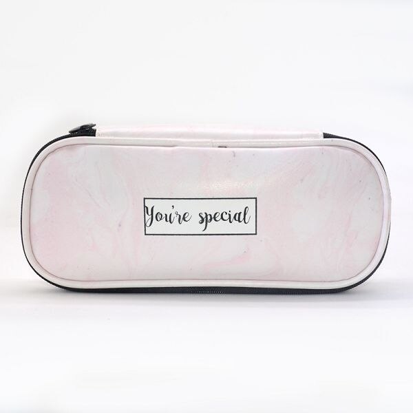 Pennfodral i marmor pennfodral för skolan papelaria estuches para el colegio etui pensil box kawaii trousse scolaire stylo: E pu