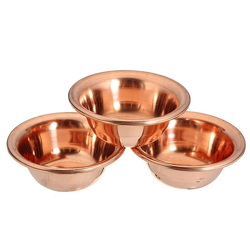 Eenvoudige 7 Stks/set Tibet Tibetaanse Boeddhistische Aanbieden Water Kom Goddelijke Rood Koper Ritueel Container Bowls Decoratie Ambachten 7x3 cm