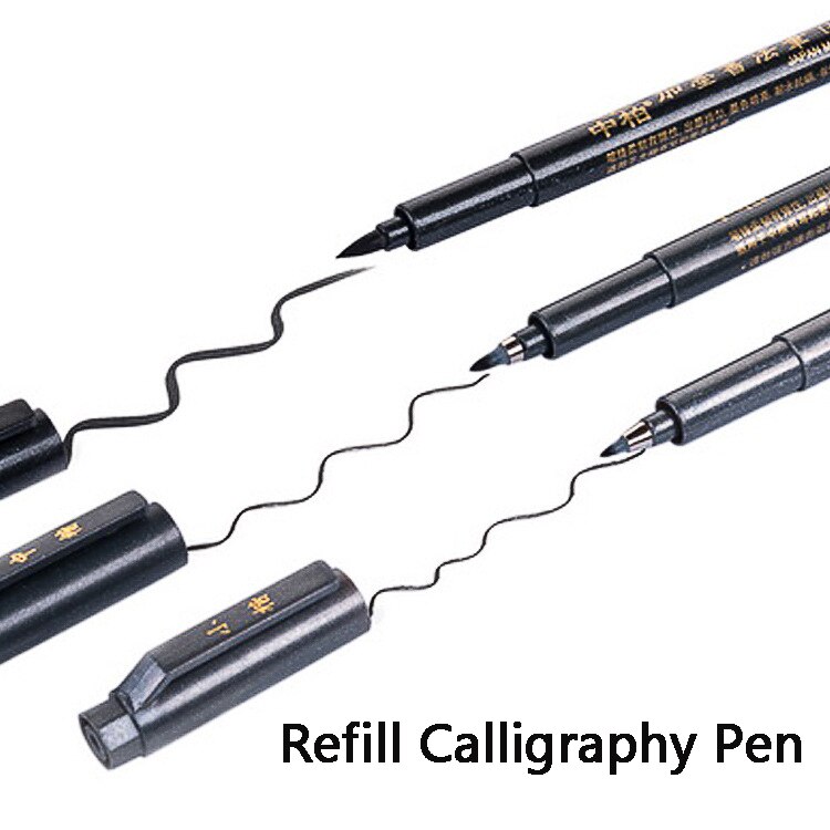 Sipa Water Black calligraphic Marker flexible soft pens for cd Brush Pen ultra fine calligraphy drawing fineliner