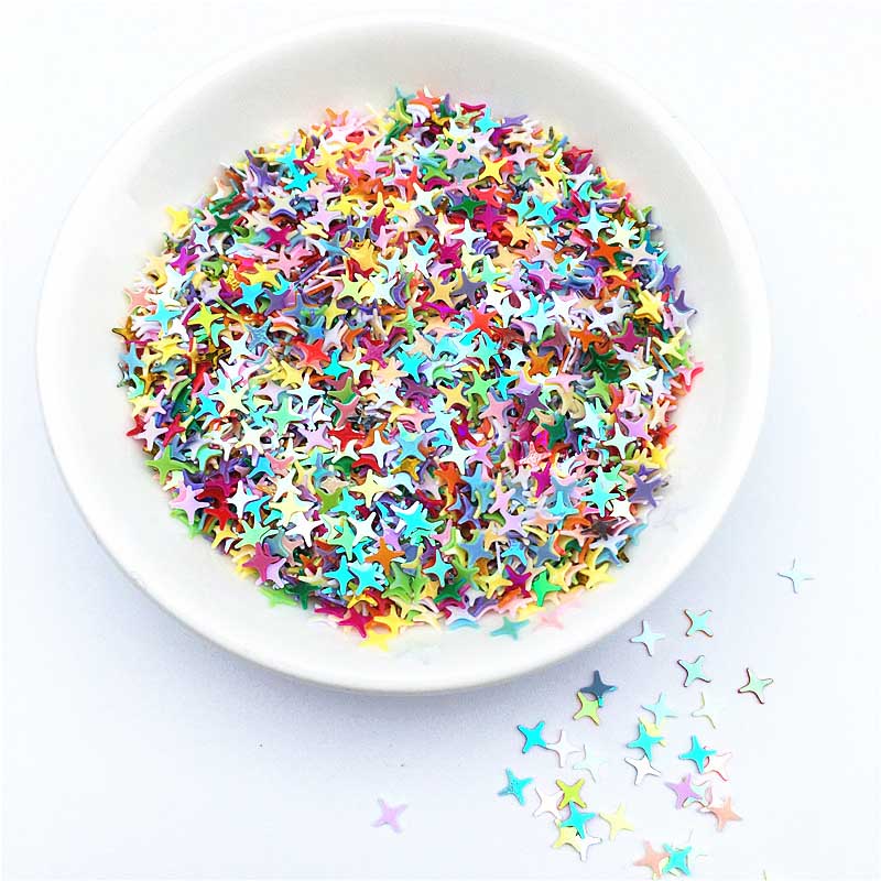 4 mm vierpuntige ster kruis ster pailletten pvc kristal modder flitsende nagels schoonheid make-up kralen bruiloft feest gooien confetti  jj350
