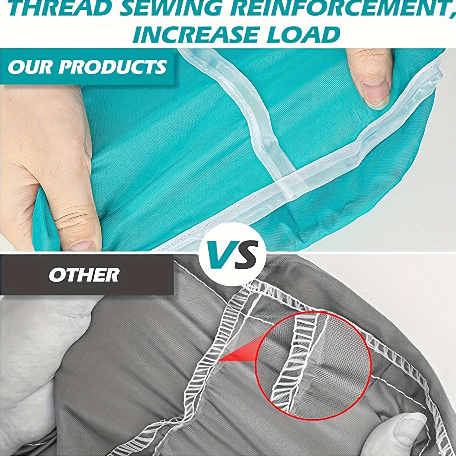 Extra grote canvas waszak - Ruime, draagbare opbergruimte met trekkoordsluiting voor thuis- en reisorganisatie - Opvouwbaar