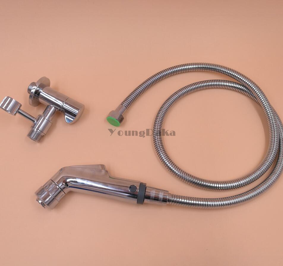 Messing Enkele Koude Water Klep Bidet Functie Twee Modus ABS Handdouche Hoofd Spray Tap. anale Douche Set: Bidet Set