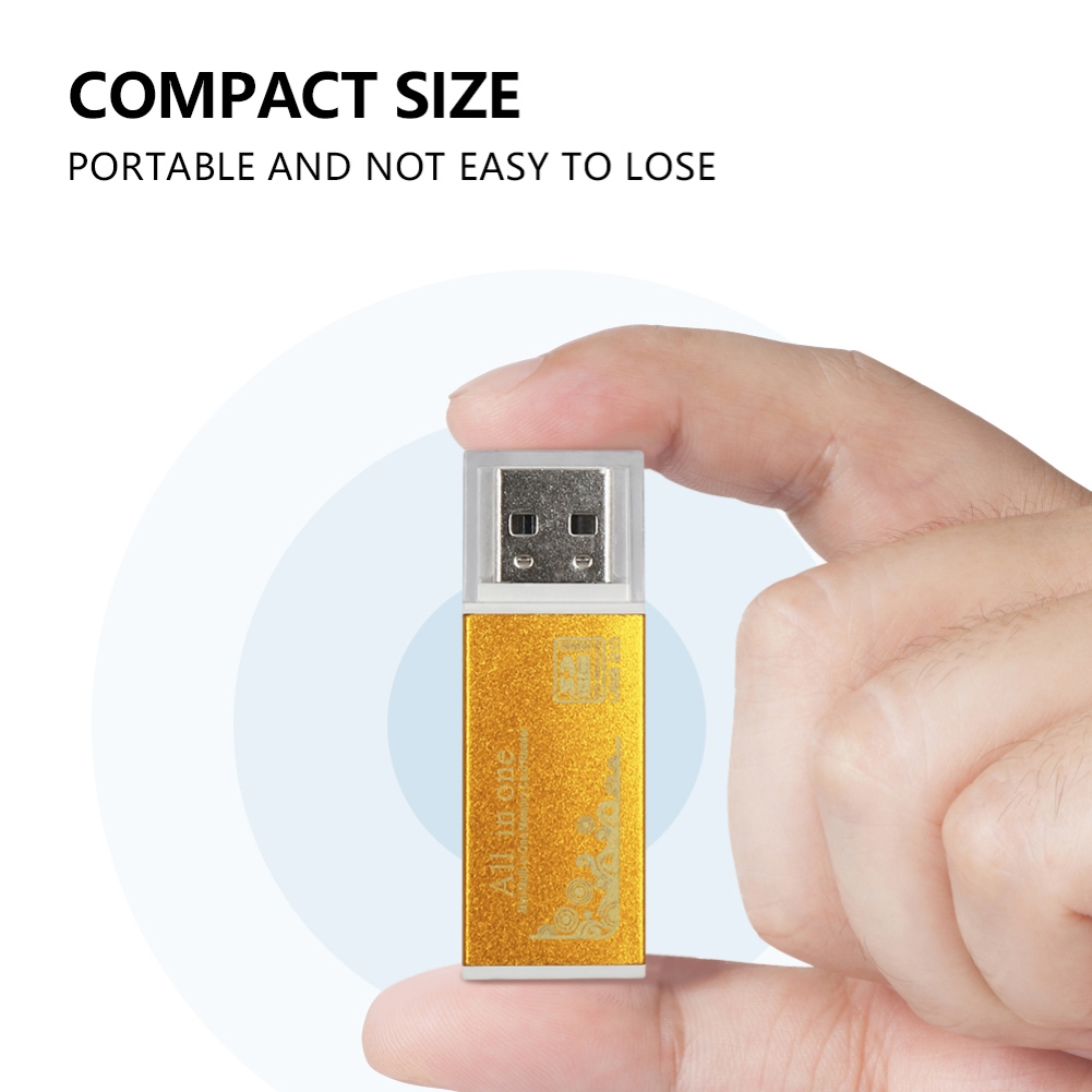 Multilector de tarjetas de memoria USB 2,0, 4 en 1, Accesorios para ordenador portátil SD/SDHC/Mini SD/MMC/TF/MS/SD Ultra/RS-MMC/HS-MMC/MS Pro