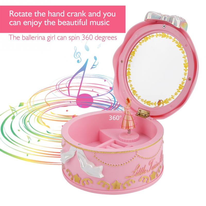 Ballerina Music Box Miniature Rotary Ballerina Girl Jewelry Storage for Kids Girls Children Vocal Toys nice